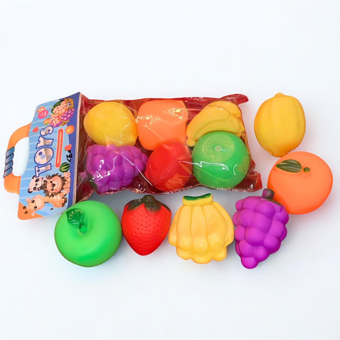 Ultimate Fun Baby Bundle 11pcs Cute Rattles Set & 6pcs Fruit ChuChu Toys