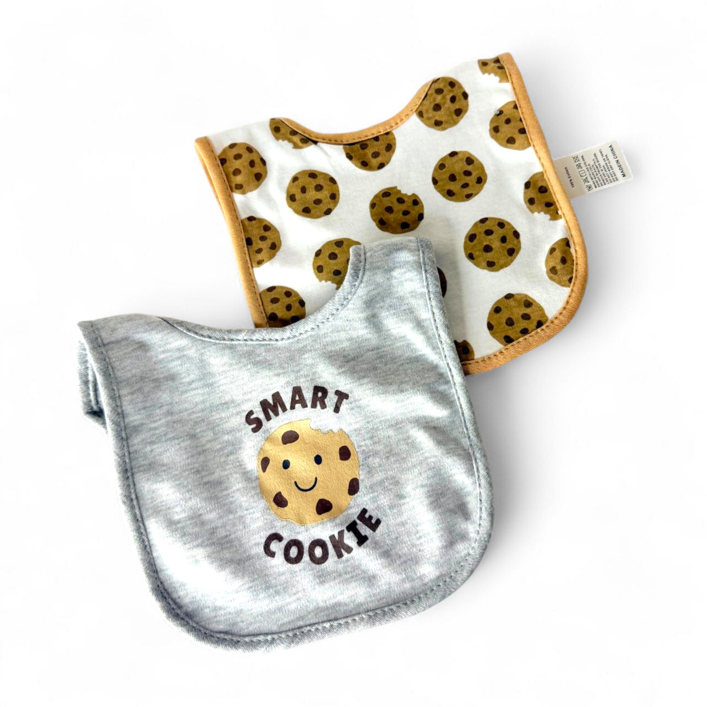 Pack of 2 Cotton Bibs for Baby Boys Cookie Design