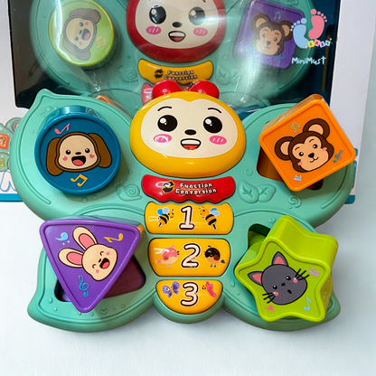 Butterfly Musical Toy with Animal Sounds and Magnetic Shape Sorting