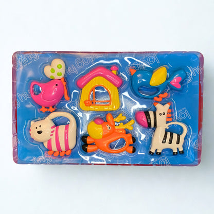 Loving Hut 6pcs Baby Rattle Set - Colorful Developmental Infant Toys