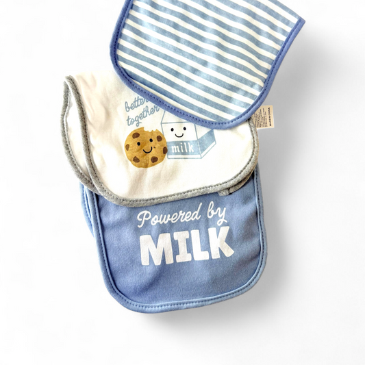 Pack of 3 Cotton Bibs for Baby Boys Cute and Elegant Design