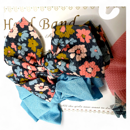 Pack of 4 Multicolor Flowered Baby Girl Headbands Cute Design