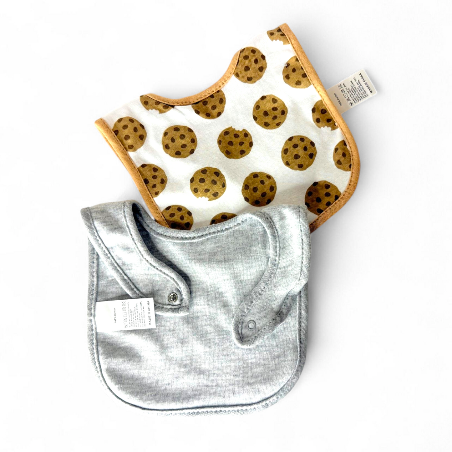 Pack of 2 Cotton Bibs for Baby Boys Cookie Design
