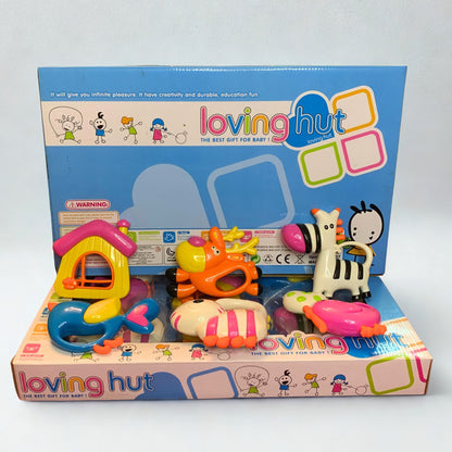 Loving Hut 6pcs Baby Rattle Set - Colorful Developmental Infant Toys