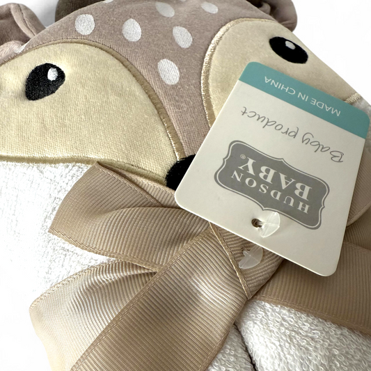 Hudson Baby Hooded Deer Character Bath Towel