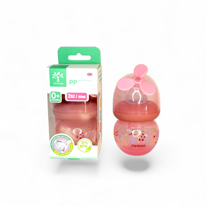 MiniTree Newborn Baby Feeder 60ml Wide Neck with Fan Cap