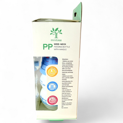 MiniTree Wideneck Baby Feeder 180ml with Rattle Handles