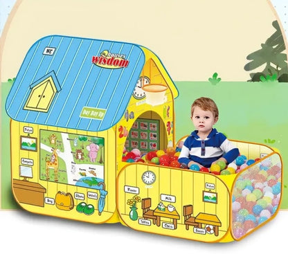 Pop Tent with Basketball Hoop - Amazing Design + 50 Balls